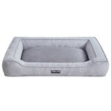 Kirkland Signature Bolster Cuddler Pet Bed Grey Velvet