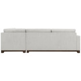 Thomasville 3 Piece Fabric Sectional With Chaise and Storage Ottoman