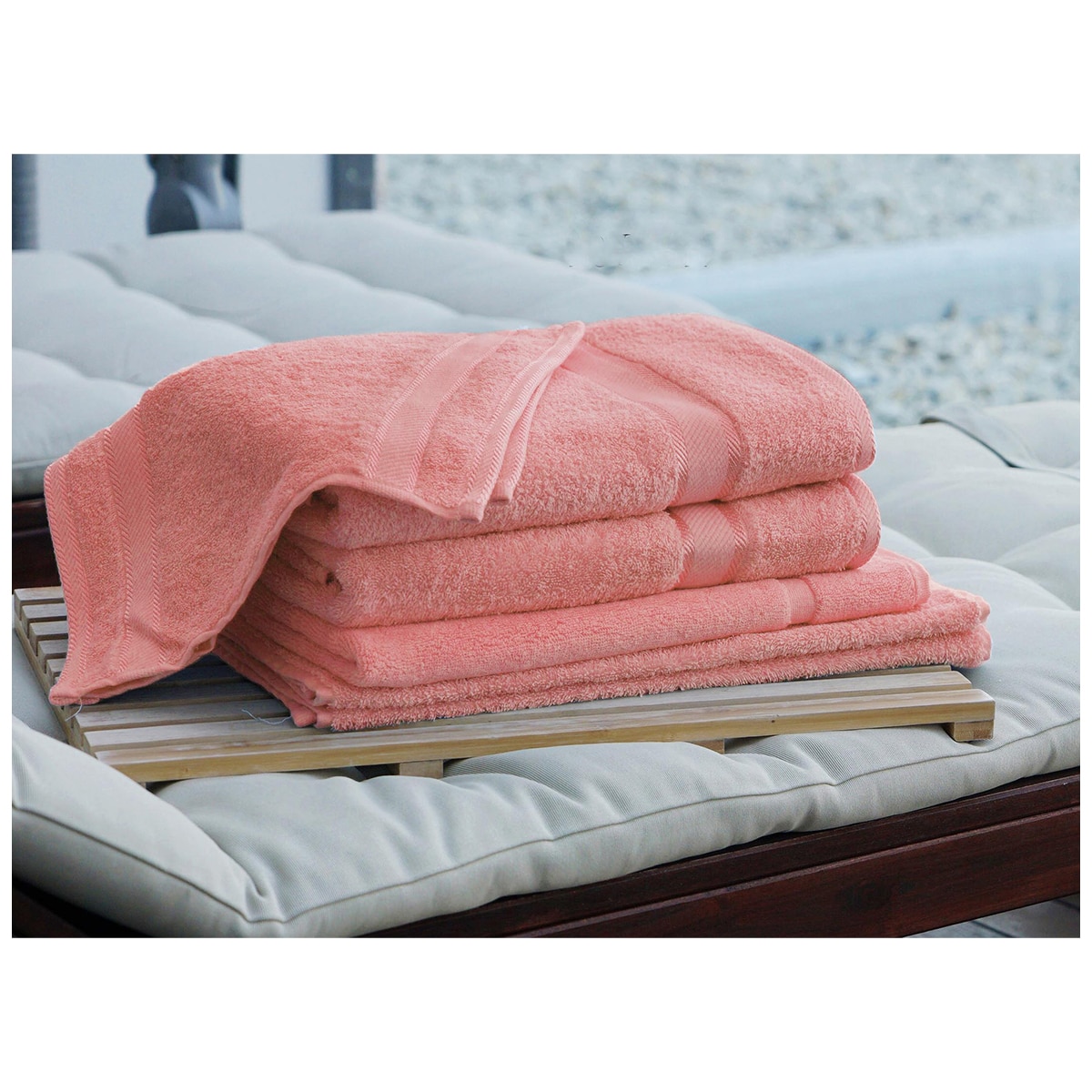 Kingtex Plain dyed 100% Combed Cotton towel range 550gsm Bath Sheet set 7 piece - Rust
