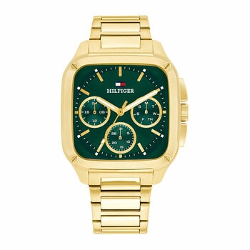 Tommy Hilfiger Herald Ionic Plated Thin Gold Steel Green Dial Men's Watch 1792223