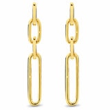 18KT Yellow Gold Paperclip Drop Earrings
