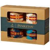 Pendleton Ceramic Mugs 4 Piece Set Camp Stripe Matte
