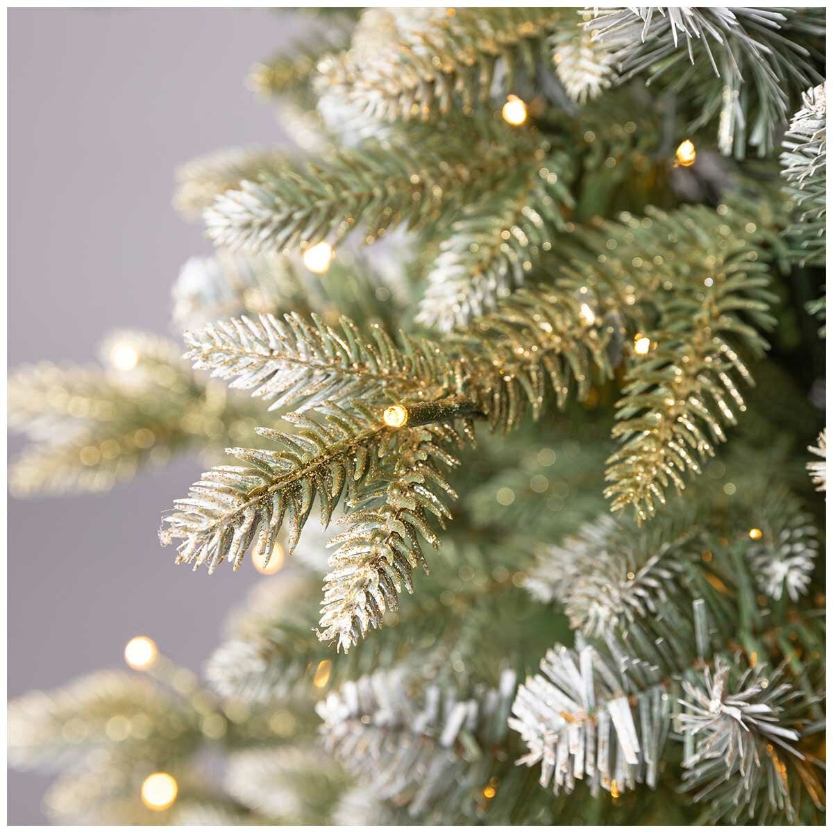 Pre-Lit Glitter Frosted Artificial Potted Christmas Tree 1.3m Pre-Lit Glitter Frosted Artificial Potted Christmas Tree 1.3m