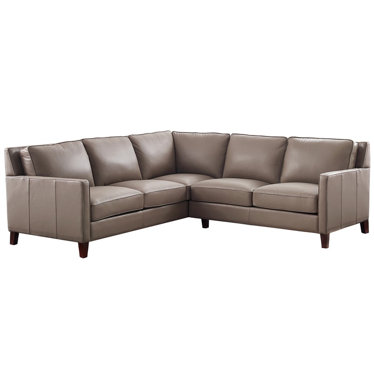 Prospera Home West Park Leather Sectional Taupe Costco Australia