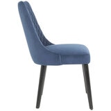 Moran Atlas Dining Chair 2 Pack Velvet Dark Blue Fabric