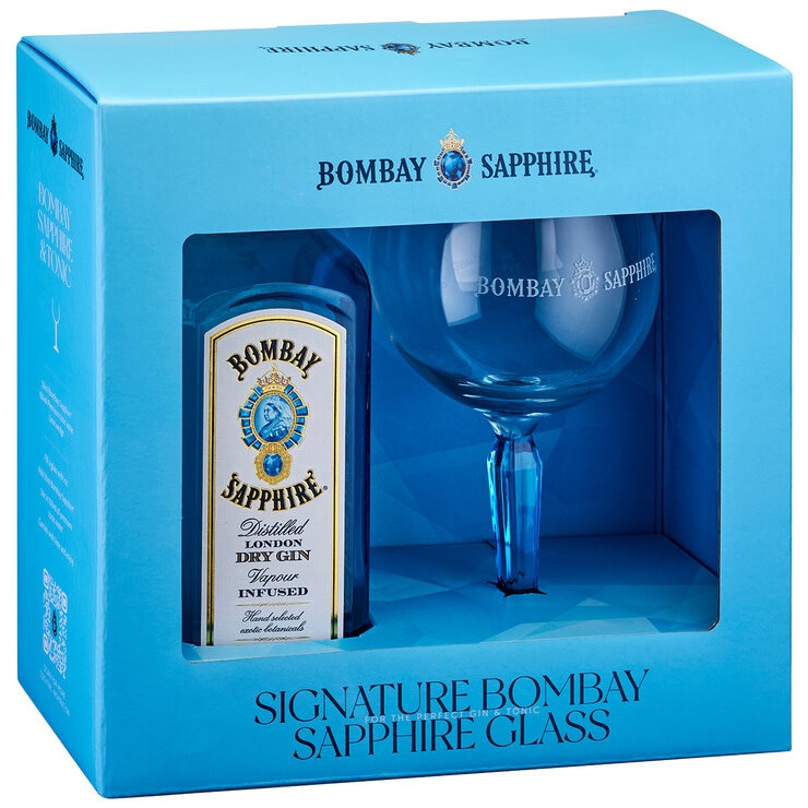 Bombay Sapphire London Dry Gin Goblet Gift Pack 700ml