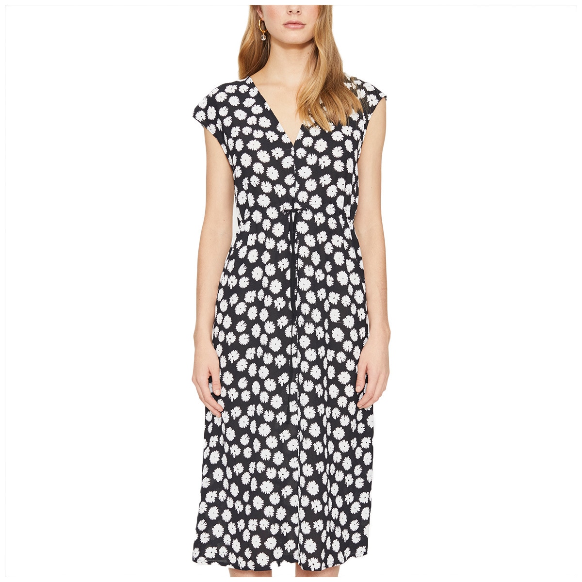 Cooper St Dress - Black/White Floral