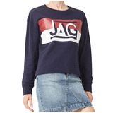 Jag Logo Crew Sweater - Navy