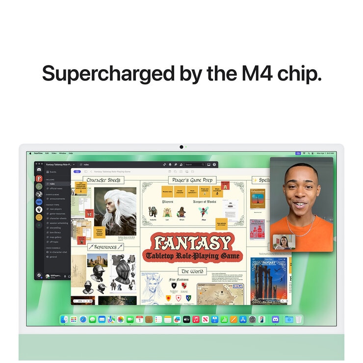 iMac 24 Inch With Retina 4.5 Display M4 Chip 10 Core GPU 24GB 512GB SSD Green