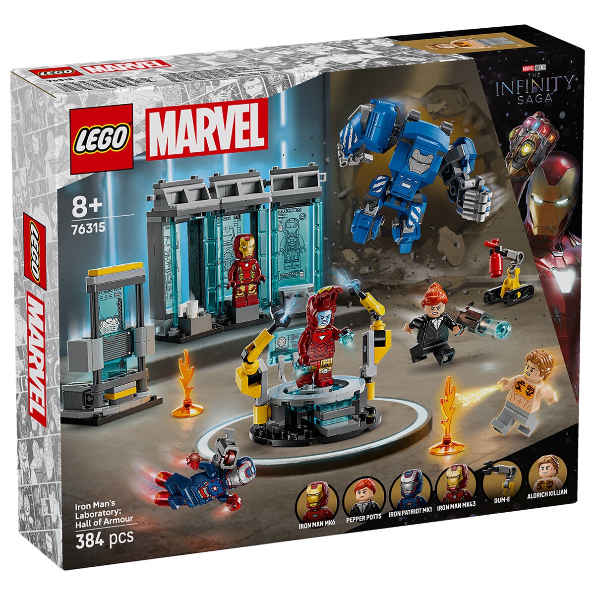 LEGO Marvel Iron Man’s Laboratory Hall of Armour 76315