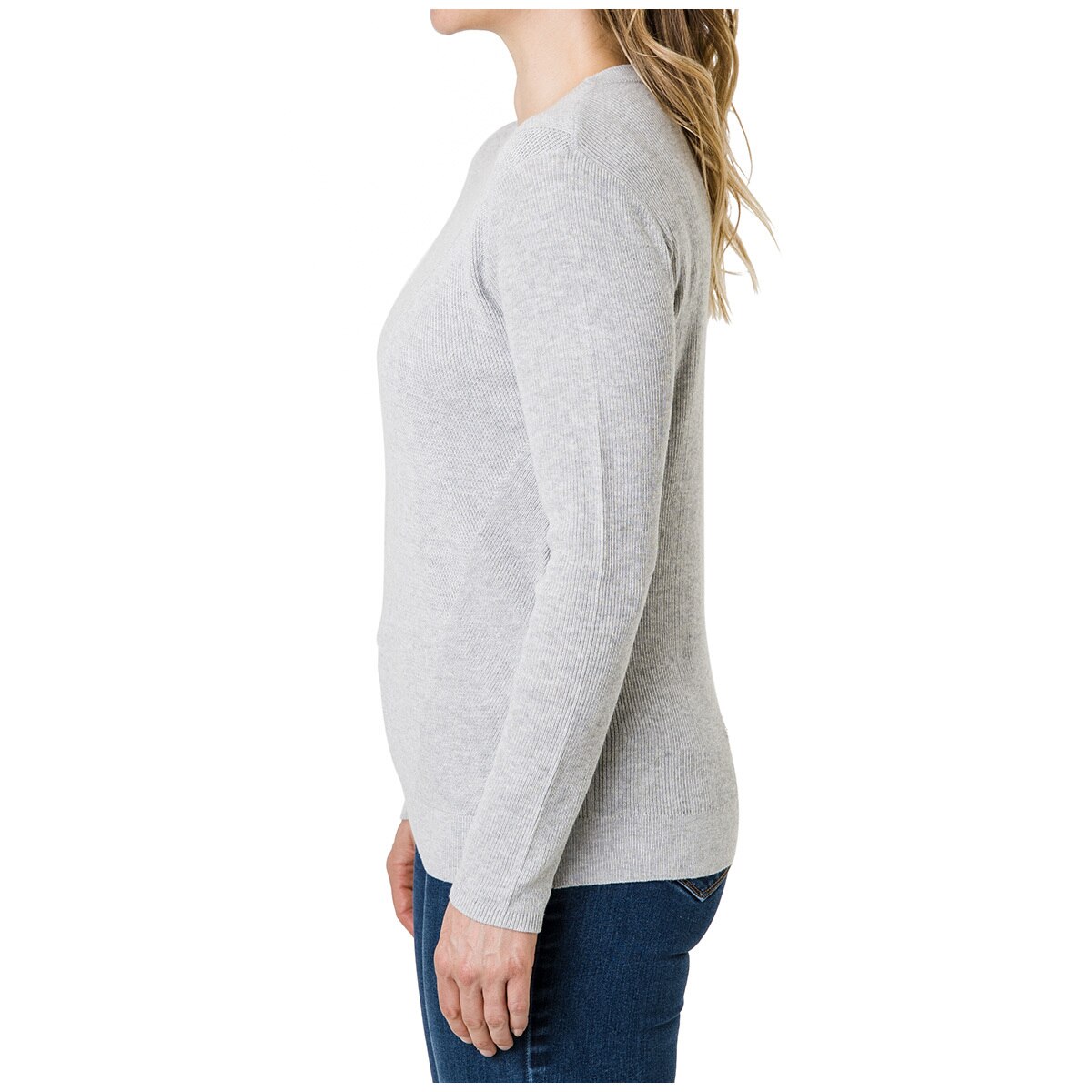 Seg'ments Women's Textured Sweater - Grey
