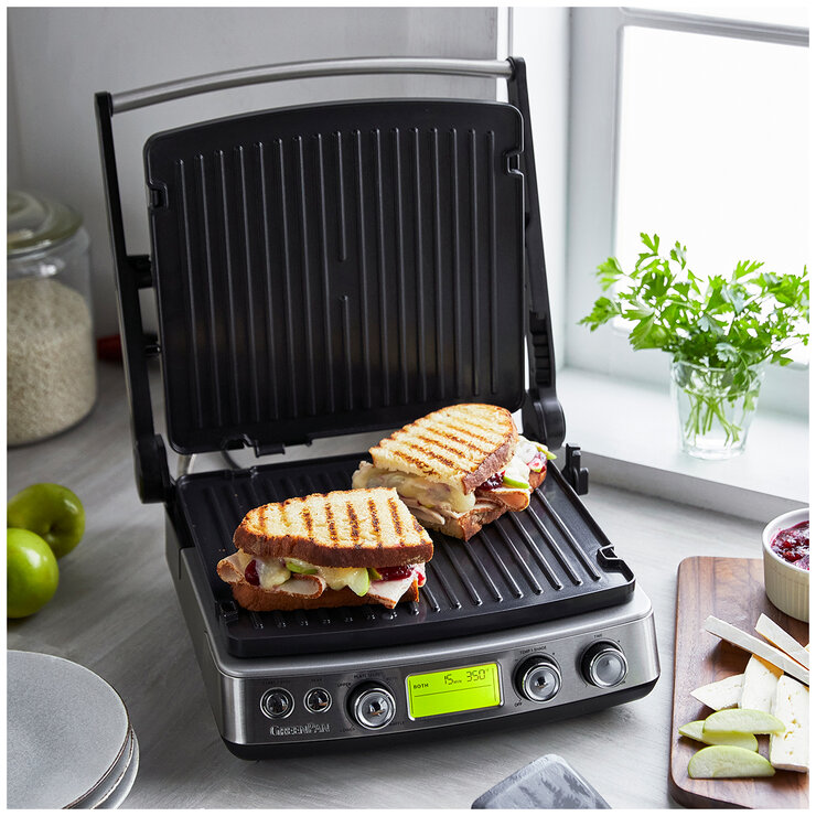 GreenPan Elite Contact Grill CC006847-001 Stainless Steel GreenPan Elite Contact Grill CC006847-001 Stainless Steel