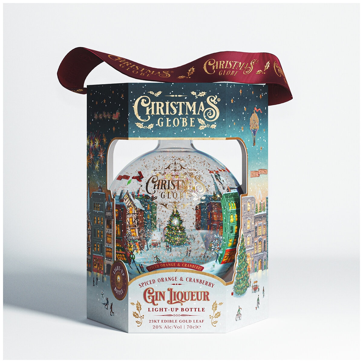 Snowglobe Light Up Spiced Orange and Cranberry Gin Liqueu