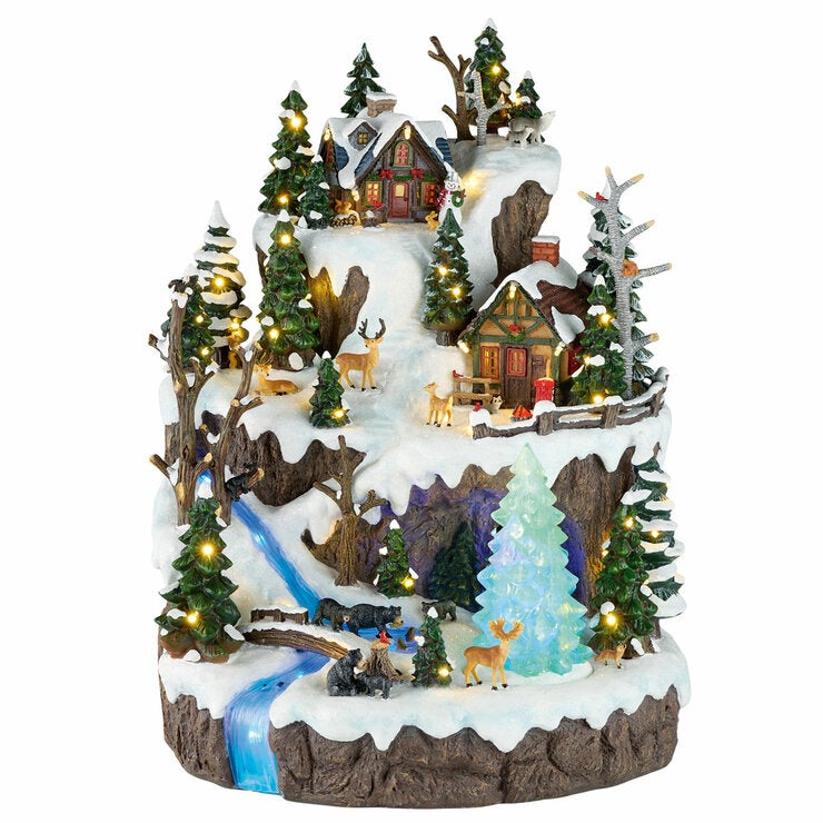 Snowy Woodland Village 47 cm Holiday Figurine
