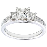 1.71ctw Princess & RBC 3 Stone Ring