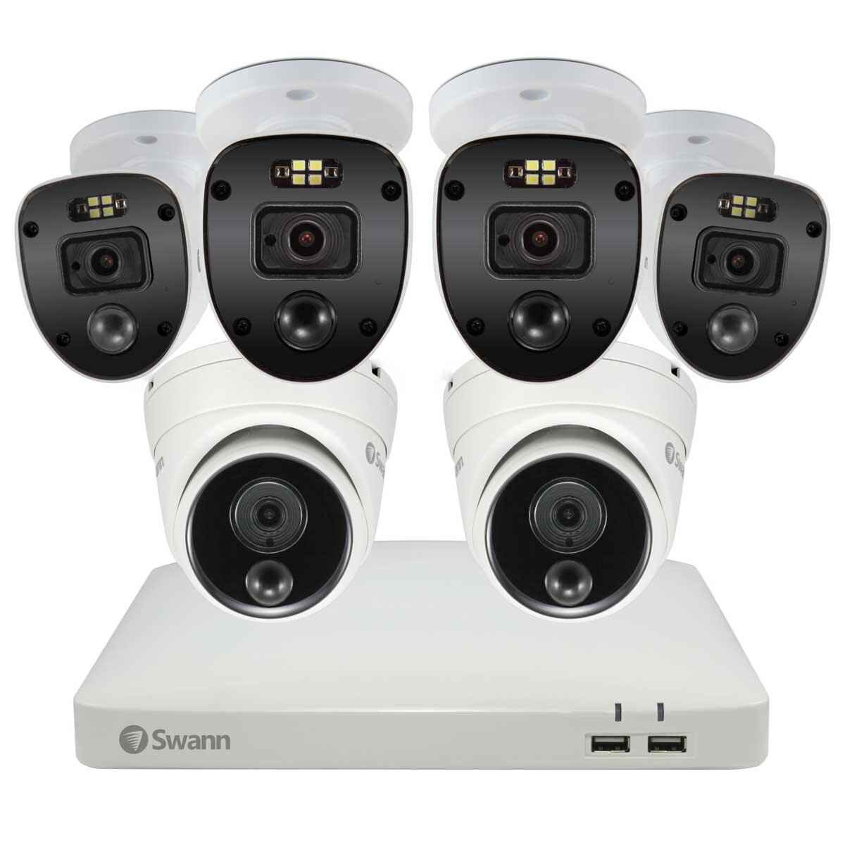 Swann 6 Camera 8 Channel 1080p Full HD DVR Security System SWDVK-84680W4SL2D