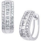 1.45ctw Diamond Hoop Earrings