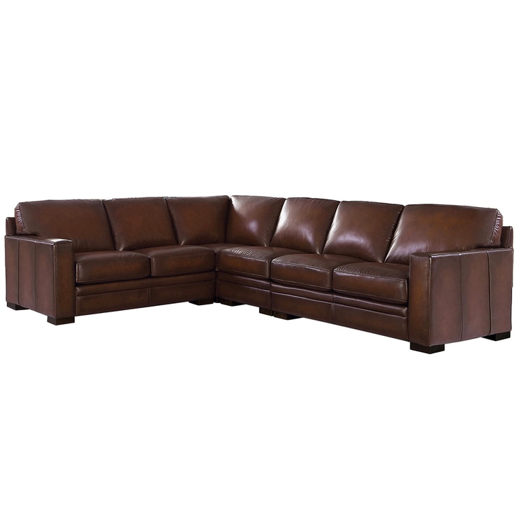 Prospera Home Luca Leather Sectional Costco Australia