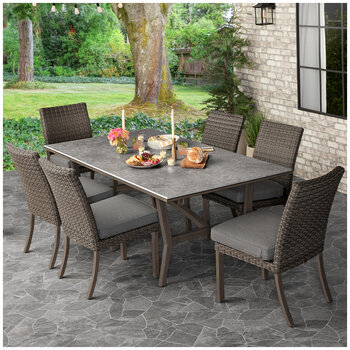 Agio McKinnon Woven 7 Piece Dining Set