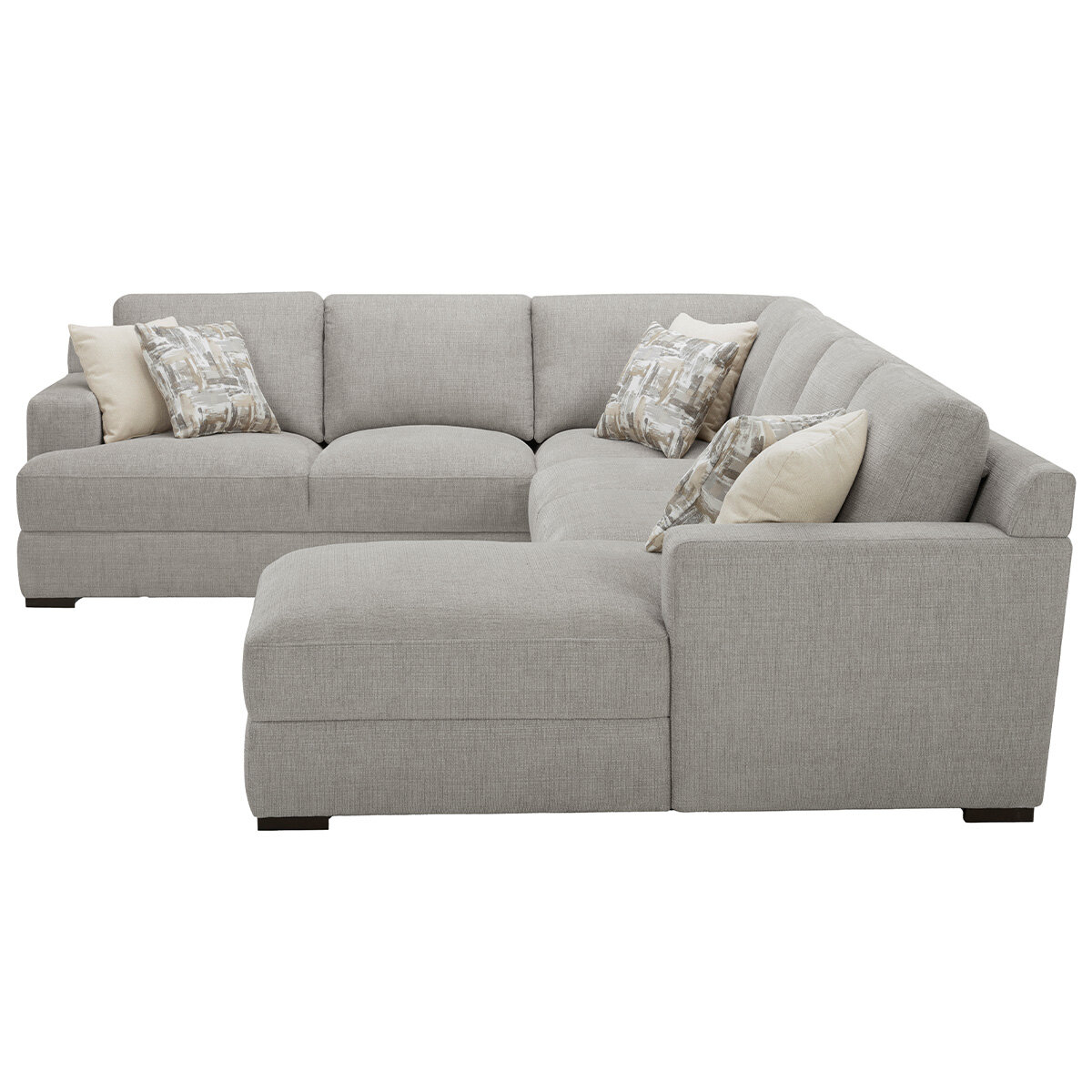 Gilman Creek 4 Piece Fabric Sectional with Ottoman