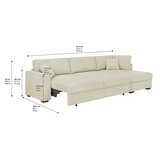 Thomasville 2 Piece Convertible Sectional With Chaise