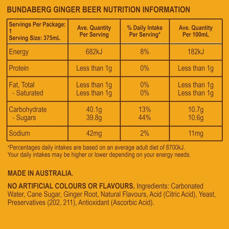 Bundaberg Ginger Beer 12 x 375ml Bundaberg Ginger Beer 12 x 375ml