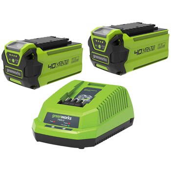 Greenworks 40V 2.0Ah Battery 2pk with Charger