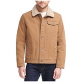 Calvin Klein Canvas Sherpa Jacket Brown