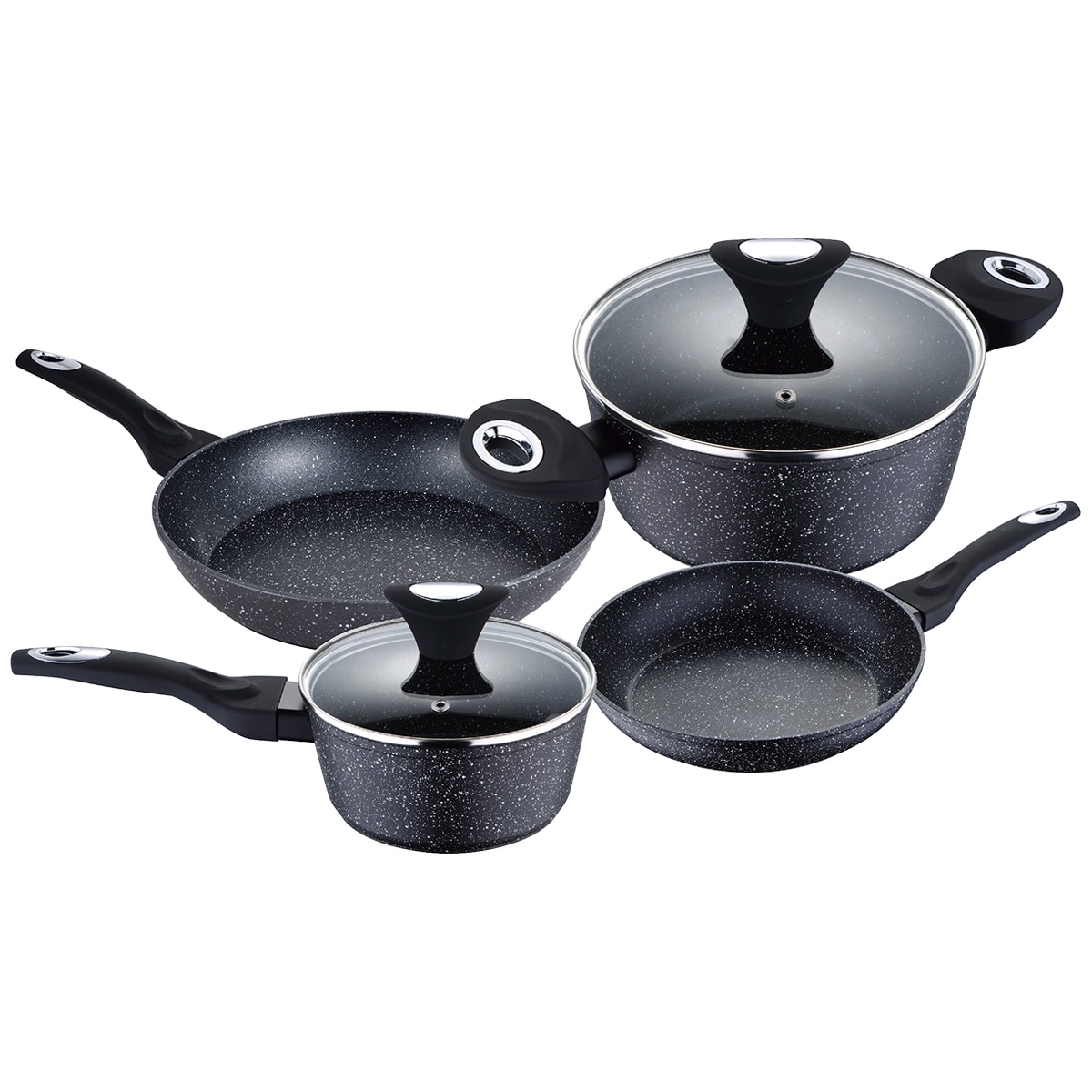 Bergner Chroma 1 Cookware Set 4 Pieces Black