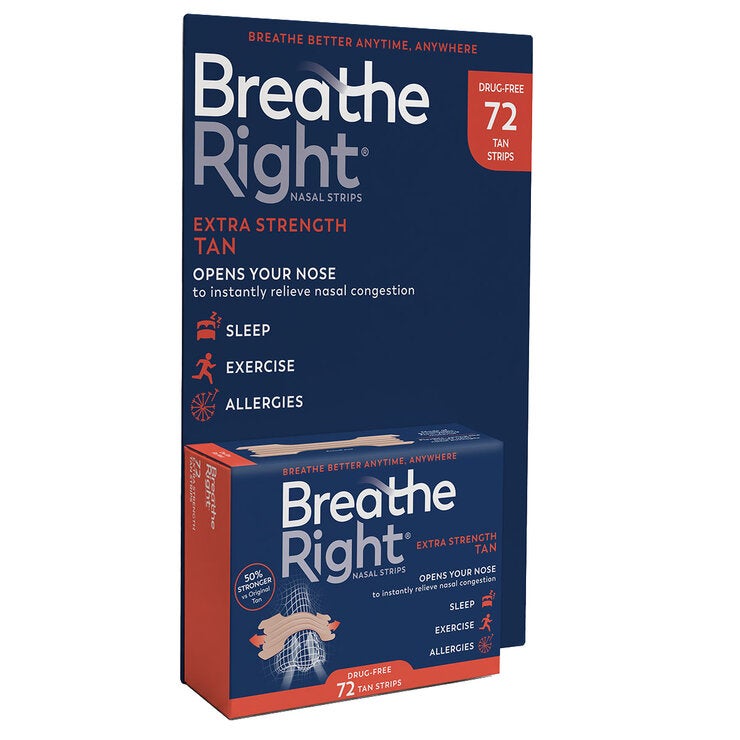 Breathe Right Nasal Strips Extra Strength Tan 72ct - ETA 0508 Breathe Right Nasal Strips Extra Strength Tan 72ct - ETA 0508
