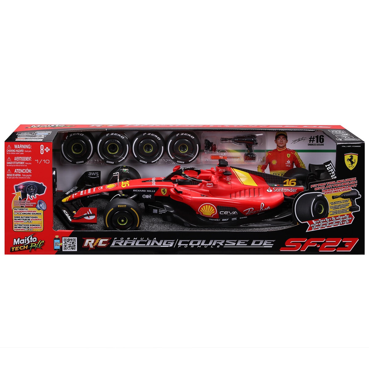 Maisto 1:10 Formula 1 Racing RC Ferrari Leclerc 2023 Italian Maisto 1:10 Formula 1 Racing RC Ferrari Leclerc 2023 Italian