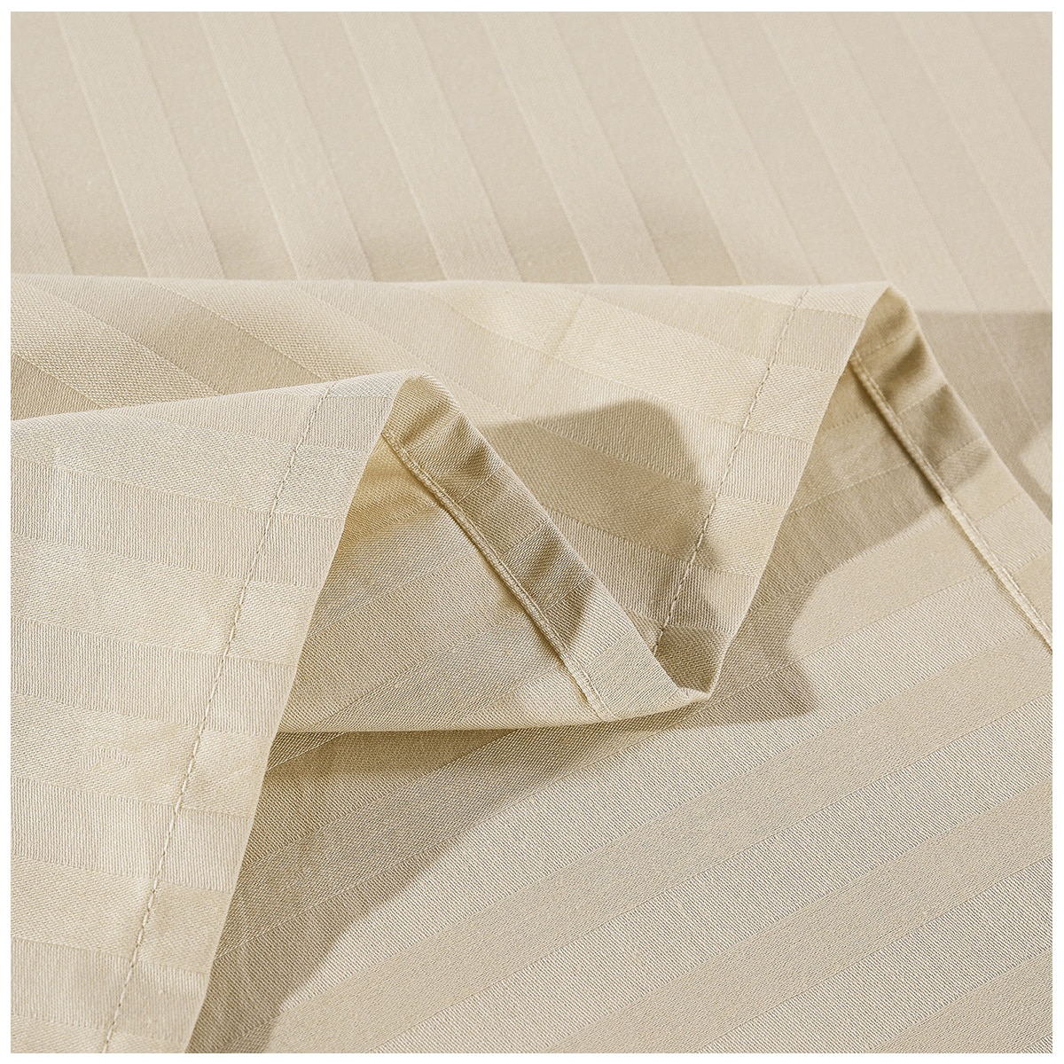 Bdirect Kensington 1200TC Cotton Sheet Set in Stripe - Single Sand