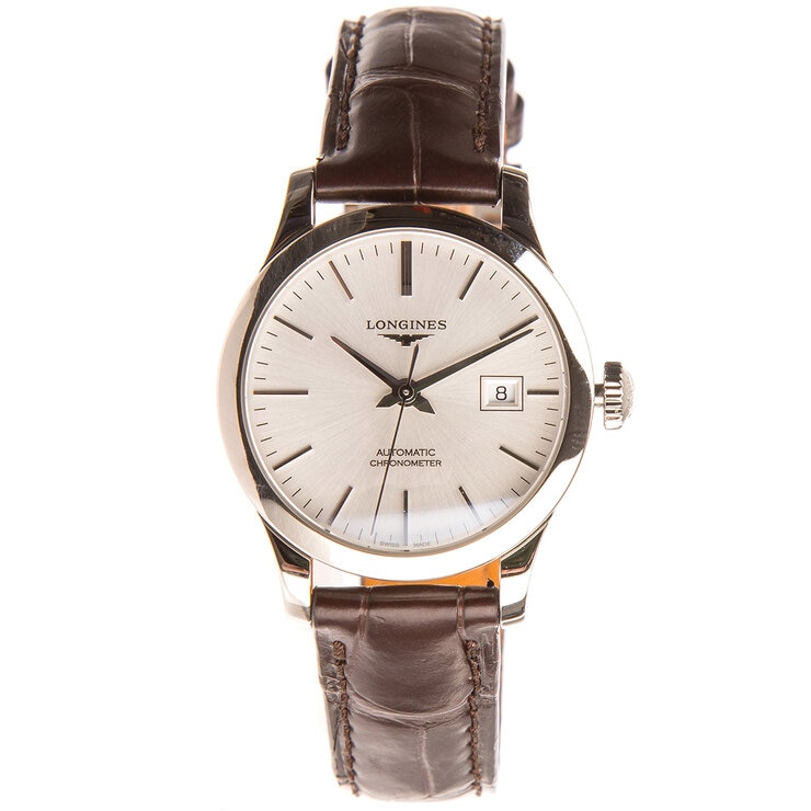 Longines Record Chronometer Sunray Silver Women's Watch L23214722