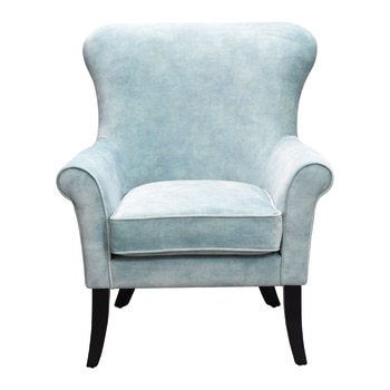 Moran Alberta Plush Fabric Chair Lovely Powder