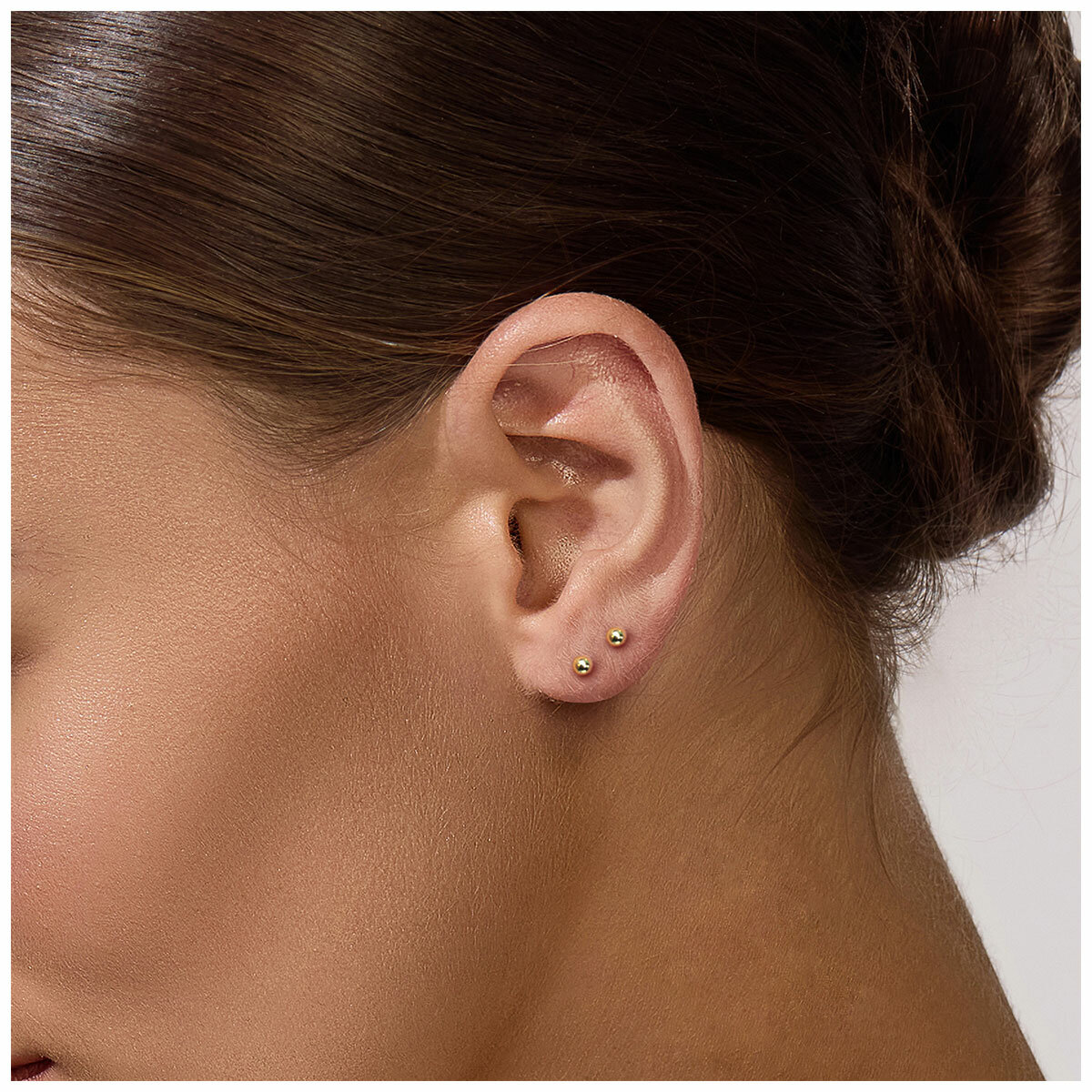 18KT Yellow Gold Ball Stud Earrings