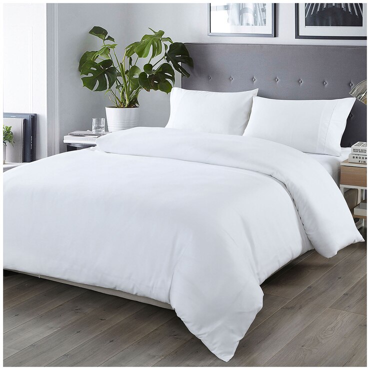 Royal Comfort Bamboo Blended Queen Quilt Cover Set White Costco Australia