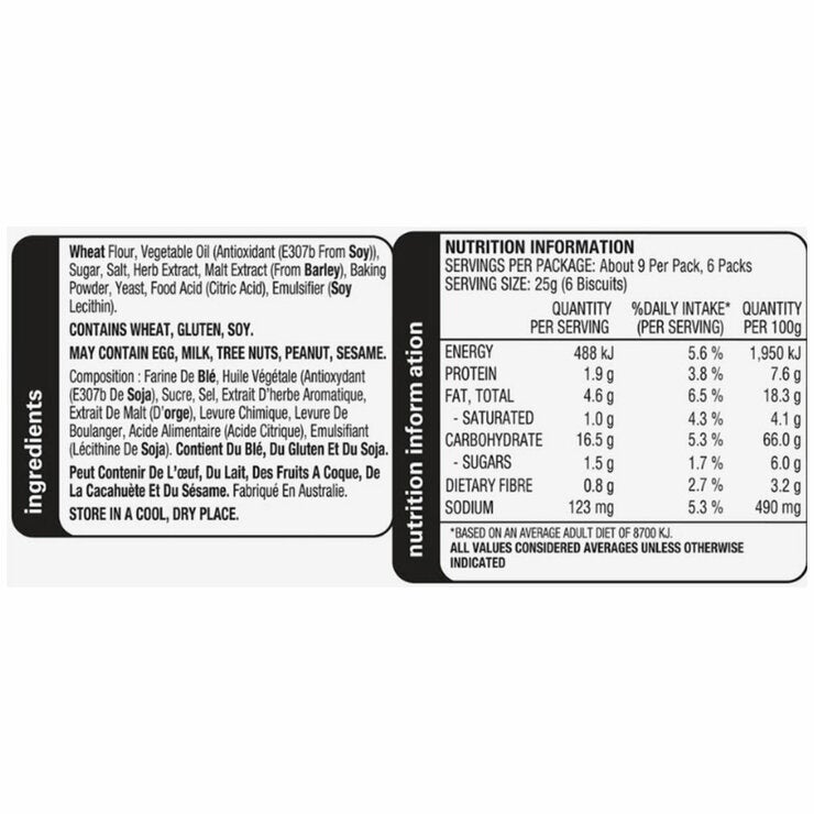 Arnott's Savoy Crackers 6 x 225g - Grocery Online Arnott's Savoy Crackers 6 x 225g - Grocery Online