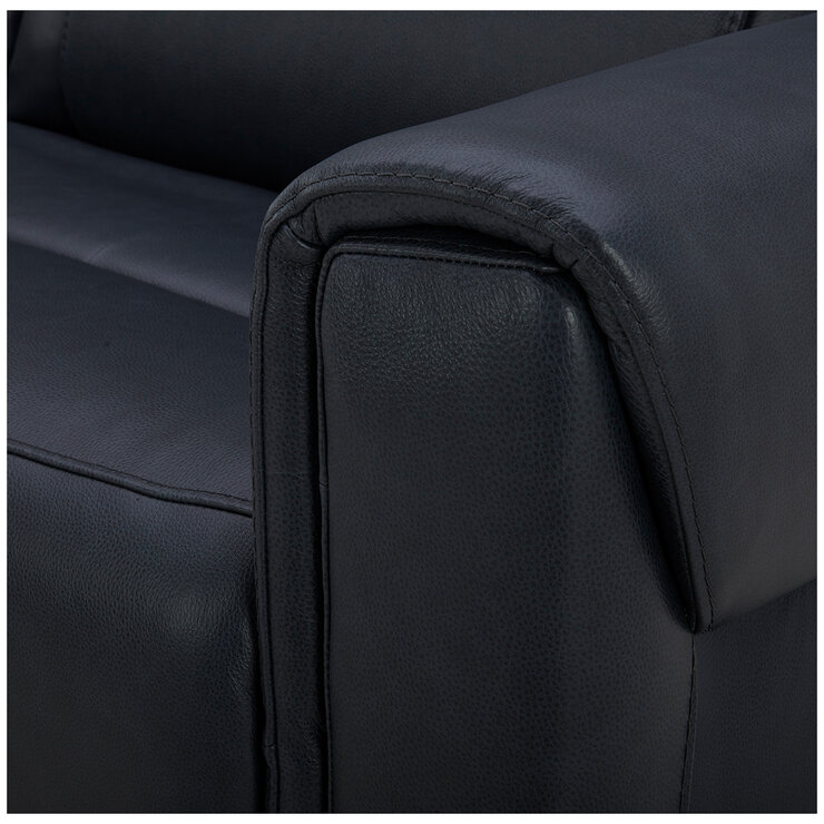 Aiden & Ivy Leather Power Reclining Sofa With Power Headrests