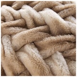 Parklane Braided Ombre Cushion 60cm x 60cm Light Brown