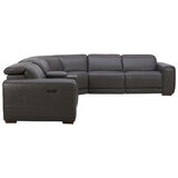 Aiden & Ivy Leather Power Reclining Sectional