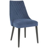 Moran Atlas Dining Chair 2 Pack Velvet Dark Blue Fabric
