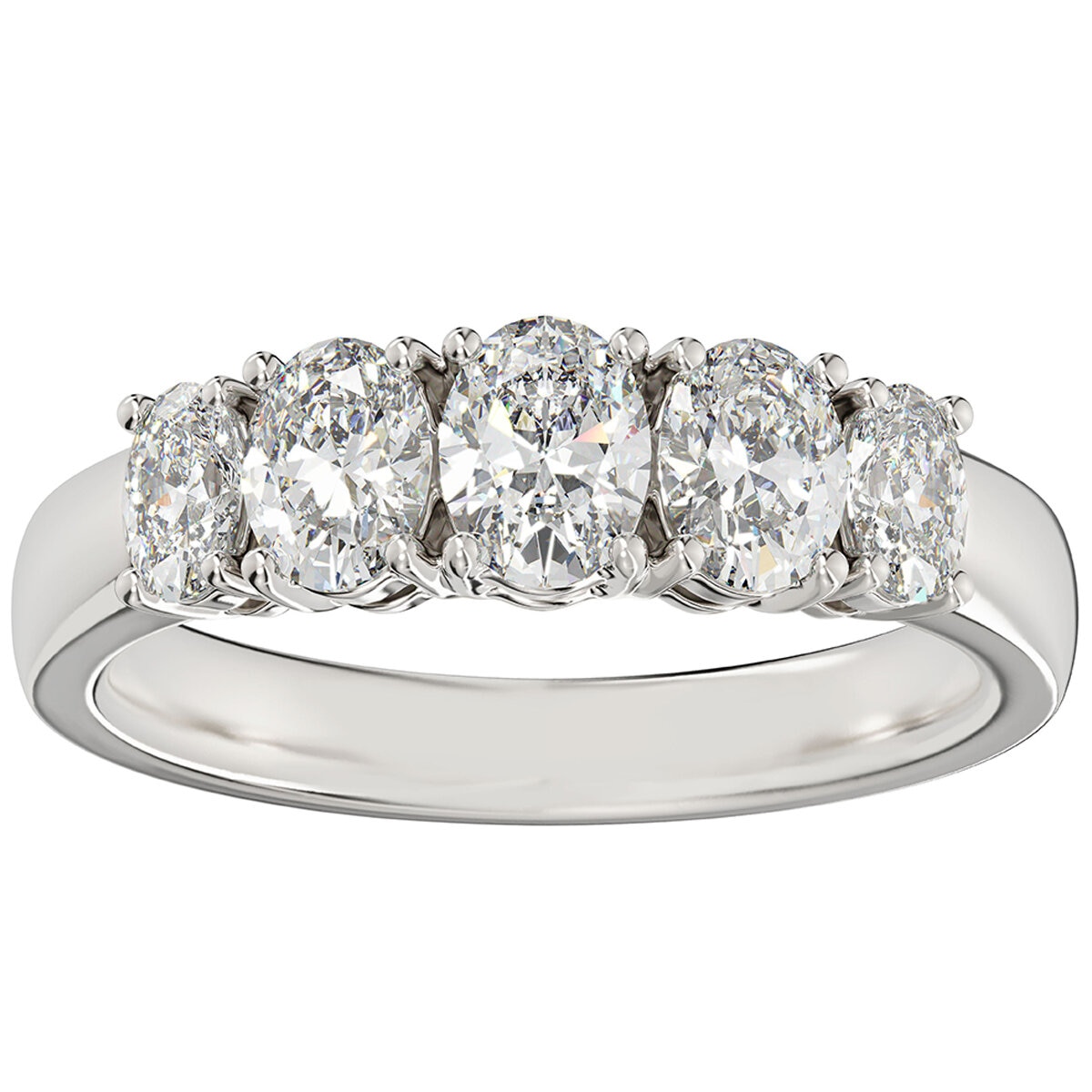 14KT White Gold 1.45ctw Oval Diamond Ring