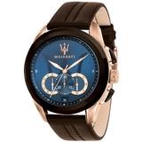 Maserati Traguardo Men's Brown Leather Watch