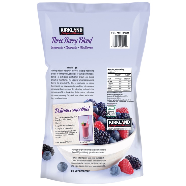 Kirkland Signature Three Berry Blend 2kg Costco Australia