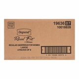 Depend Real Fit Incontinence Underwear Regular Women 32 pack