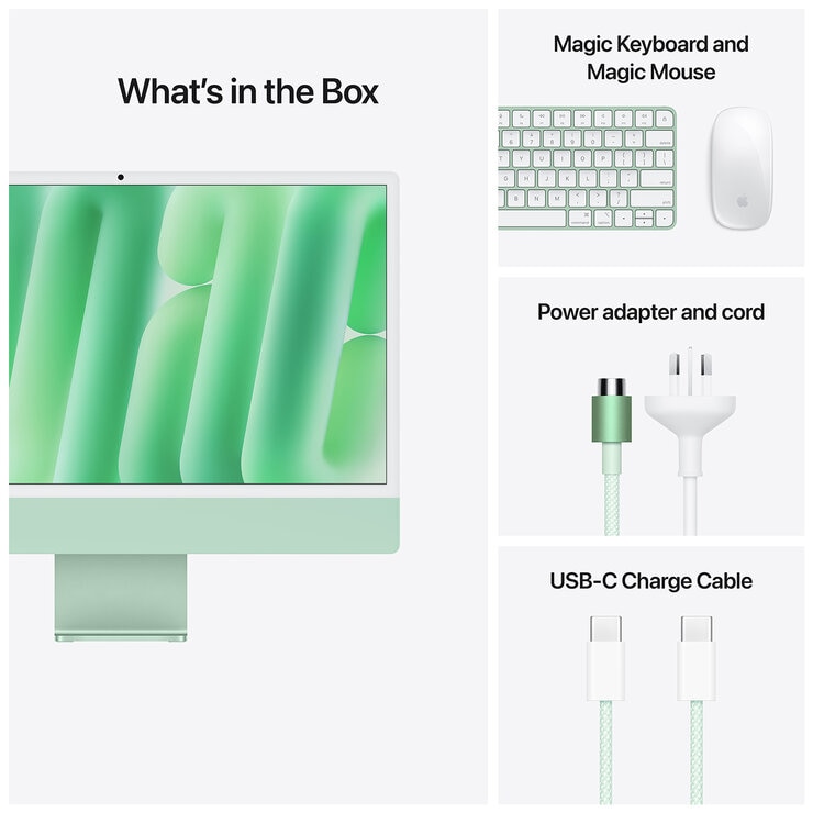 iMac 24 Inch With Retina 4.5 Display M4 Chip 10 Core GPU 24GB 512GB SSD Green
