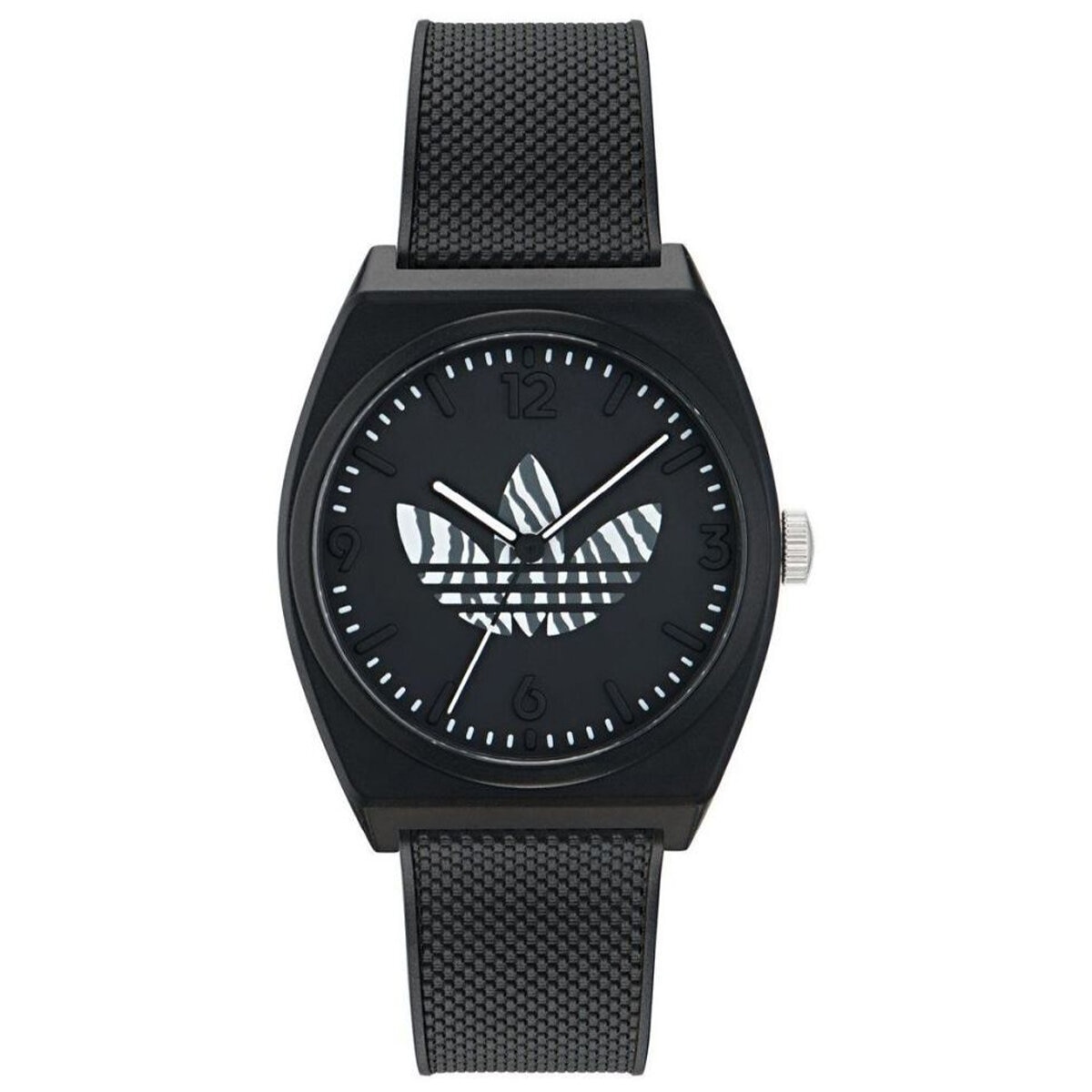 Adidas Originals Street Project Two Black Silicone Strap Unisex Watch AOST23551