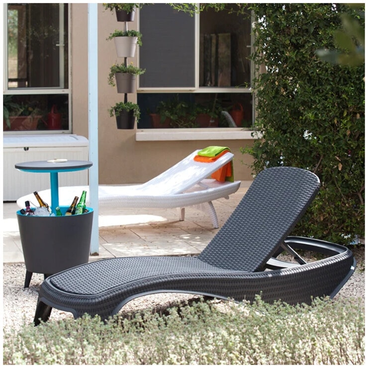 Keter Atlantic Sun Lounger Graphite Set 2 Piece Keter Atlantic Sun Lounger Graphite Set 2 Piece