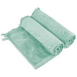 Kingtex Jacquard Velour 100% Cotton 500gsm Bath Towel 2 pack - Light grey