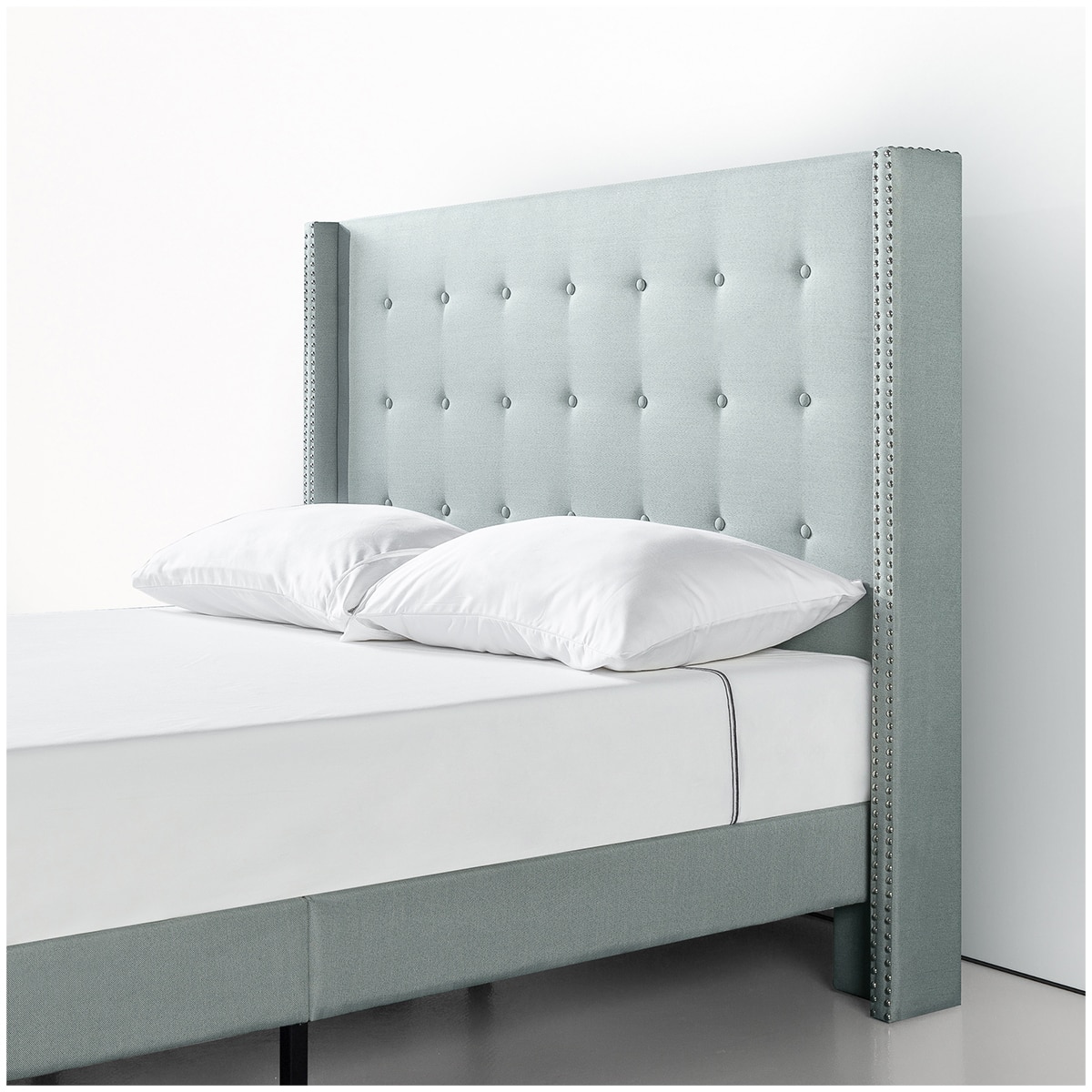 Blackstone Upholstered Grand Wingback Platform Queen Bed Costco Australia